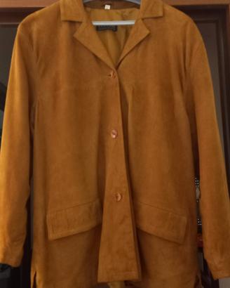 blazer donna pelle scamosciata 