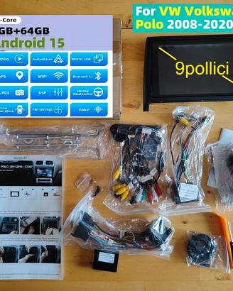 Autoradio CarPlay 4+64GB per VW Polo  - Nuovo