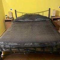 Copriletto matrimoniale trapuntato velluto  grigio