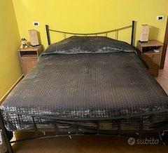 Copriletto matrimoniale trapuntato velluto  grigio