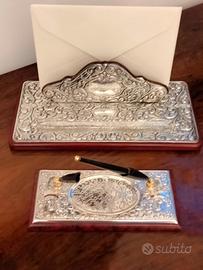 Elegante servizio da scrivania in arg. 925