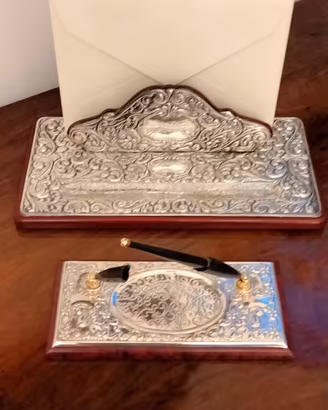 Elegante servizio da scrivania in arg. 925