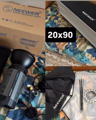 Neewer strobo flash 400w + 2 softbox attaco bowens