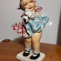 Ceramica Mollica bambina con cagnolino