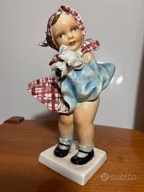 Ceramica Mollica bambina con cagnolino