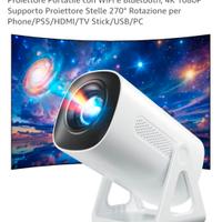 NUOVO - Mini Proiettore Portatile + luce ambiental