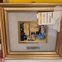 Quadretto dipinto a mano su oro foglia