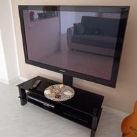 TV plasma 42"" con tavolino in vetro 