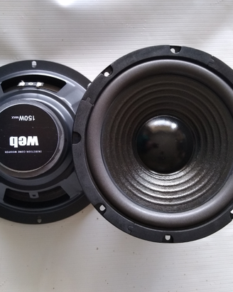Coppia woofer nuovi 20cm, 150 watt, 8 ohm