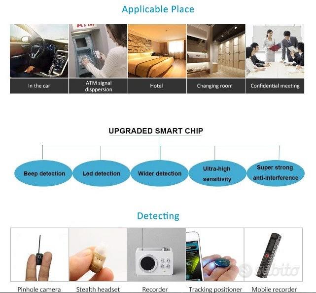 Rilevatore di Microspie Mini Detector PRO