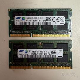 Ram 8GB 2x4GB Samsung DDR3 1333MHz So-Dimm 10600