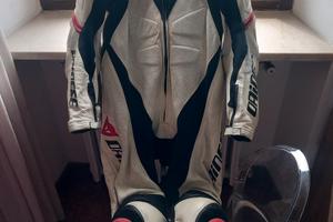 tuta Dainese Laguna Seca bianca rossa