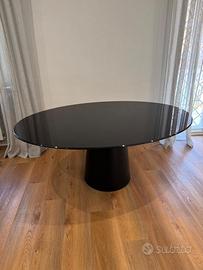 Tavolo Sovet Totem cristallo nero – design moderno