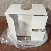 Mobiletto bagno completo di lavabo da appoggio