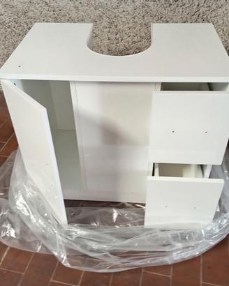 Mobiletto bagno completo di lavabo da appoggio
