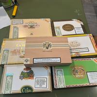 Lotto 7 scatole vuote sigari collezione Habanos