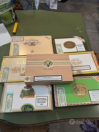 Lotto 7 scatole vuote sigari collezione Habanos