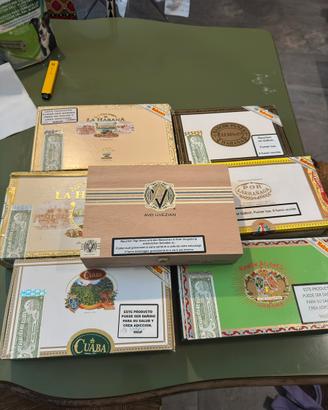 Lotto 7 scatole vuote sigari collezione Habanos