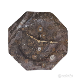 Orologio da muro di autentica pietra fossile