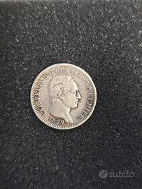 moneta 1 lira carlo felice 1829 zecca genova  rara