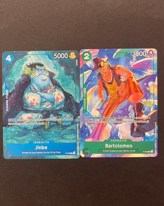 Carte One Piece Bartolomeo e Jinbe Promo NM