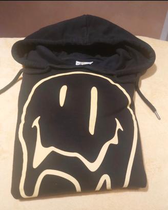felpa smiley nera