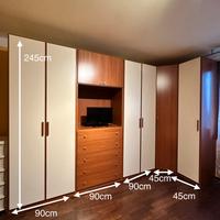 Armadio angolare componibile + mobili coordinati