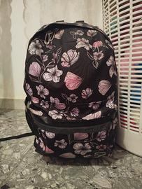 Zaino SEVEN Floreale Nero e Rosa - Scuola - usato 