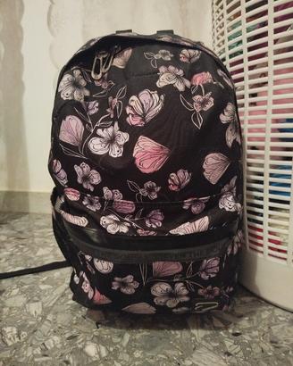 Zaino SEVEN Floreale Nero e Rosa - Scuola - usato 