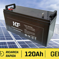 Batteria al Gel 12V 120Ah per Solare o Camper