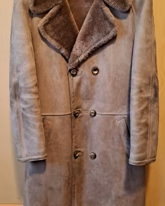 Montone uomo vintage lungo color cammello