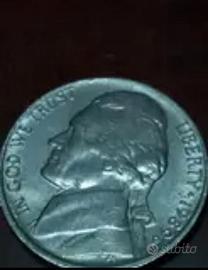 moneta americana five centes liberty 1989