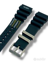 Cinturino 24mm Argento Gomma per Citizen Aqualand