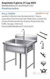 lavello in acciaio 