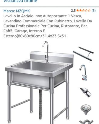 lavello in acciaio 