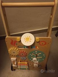 Carrello Primi Passi in legno per bambini
