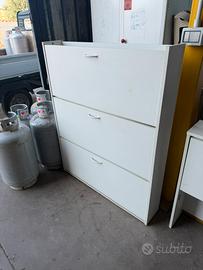 Scarpiera salvaspazio bianca 90x20x190 cm – Modula
