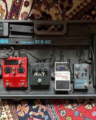 Pedaliera effetti per chitarra con rack alimentato