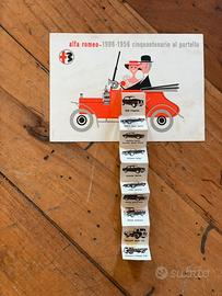 Cartolina celebrativa Alfa Romeo 1956