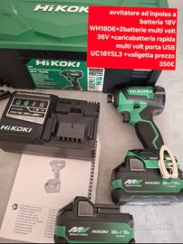 Avvitatore ad inpolso a batteria WH18DE hikoki 