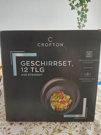 Servizio di piatti x 4 - Nero-