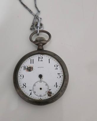 Antico Orologio da Tasca Moeris Ancre Argento 800