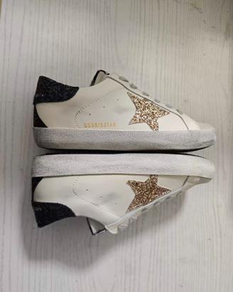 Golden Goose Superstar 42 Bianche Stella Oro Nuove