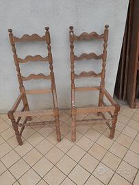 in blocco 10 sedie nuove in noce 