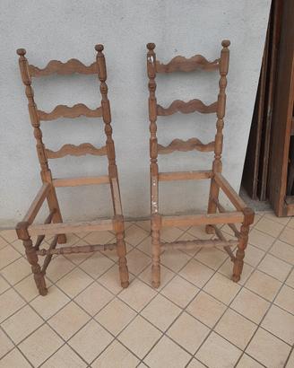 in blocco 10 sedie nuove in noce 
