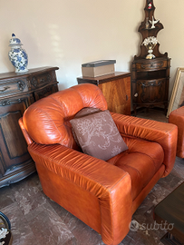 Poltrona in vera pelle