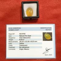 Opale di fuoco naturale 8.33 ct cabochon Messico c