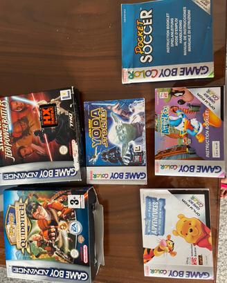 scatole vuote e libretti giochi x game boy