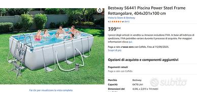 Piscina Bestway 400x200x100con tutti gli accessori