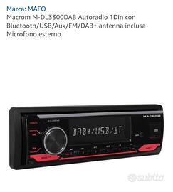 AUTORADIO MACROM BLUETOOTH DAB
